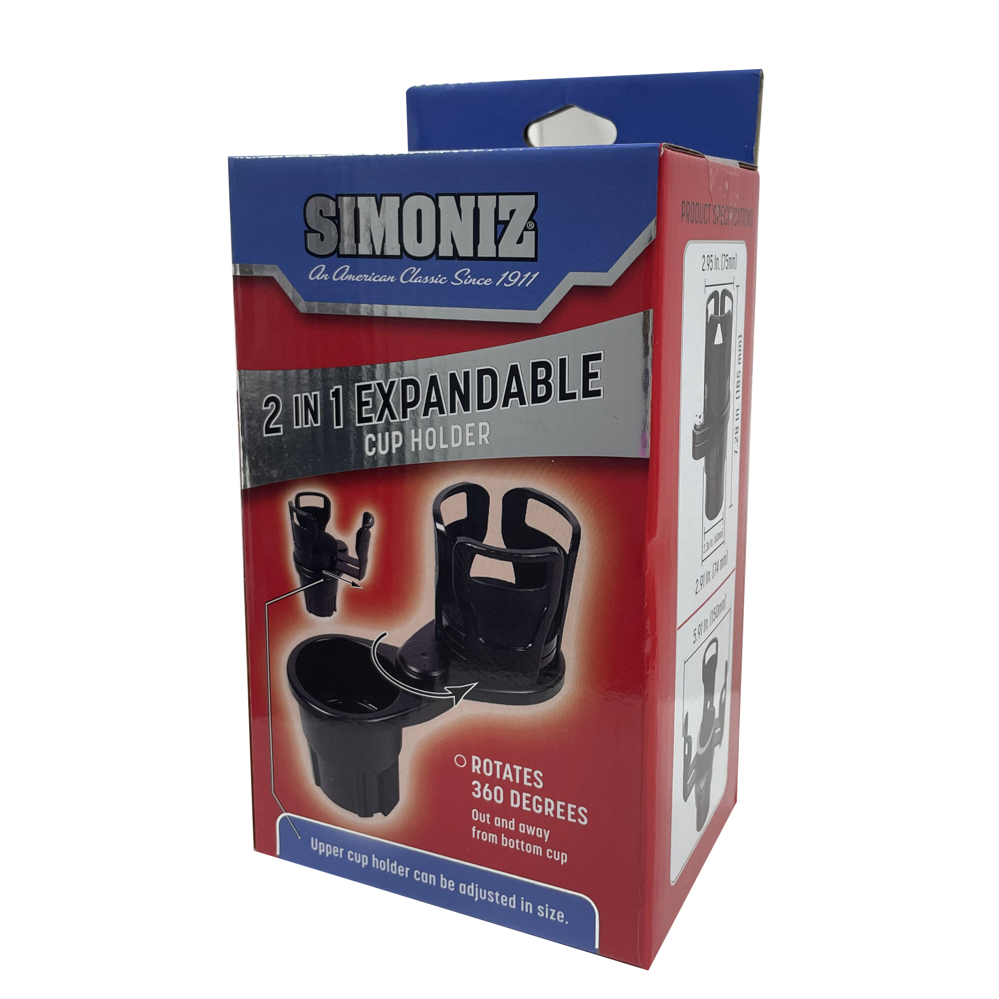 Simoniz 2-in-1 Expandable Cup Holder